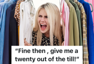 Customer Drops A $20 Bill On The Ground, But When The Employee Can’t Find It, She Makes A Crazy Request