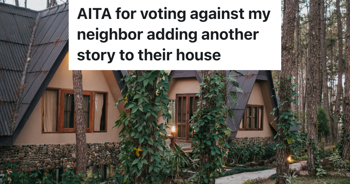 Homeowner Wants To Add A Second Story To Her Home, But The Construction Will Be A Huge Inconvenience For The Whole Neighborhood Small twin European-style resort houses