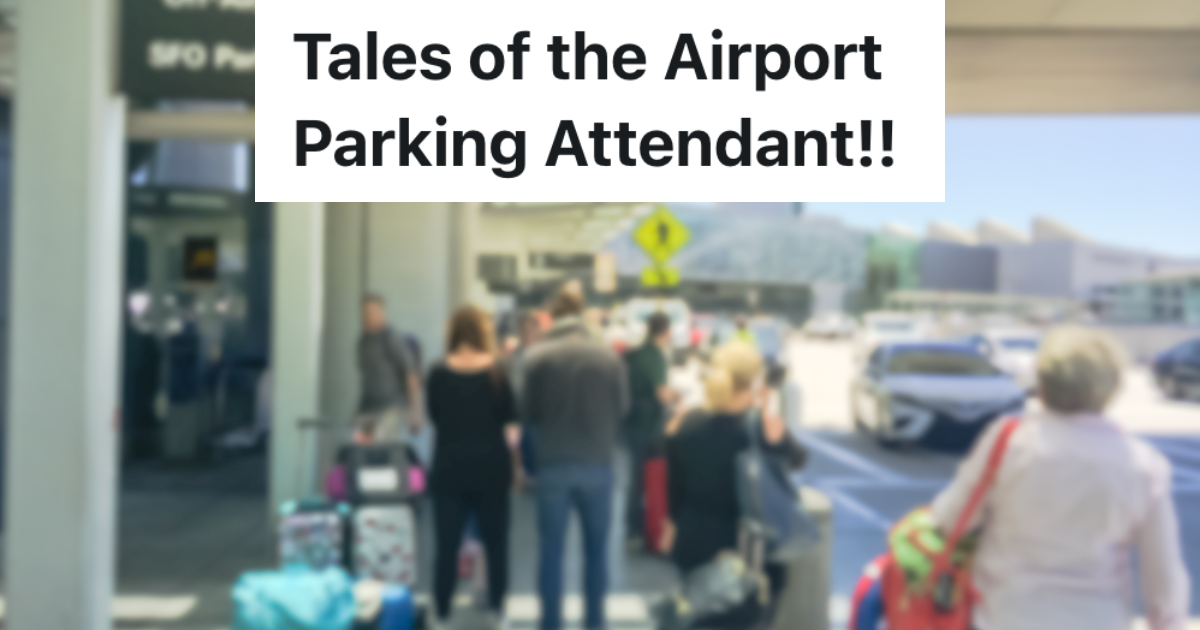 Airport Parking Control Employee Receives Conflicting Orders From Two Different Supervisors, So He Sneaks Away To The Food Court blurred image of people waiting to be picked up from an airport
