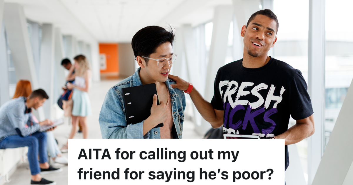 two college students talking