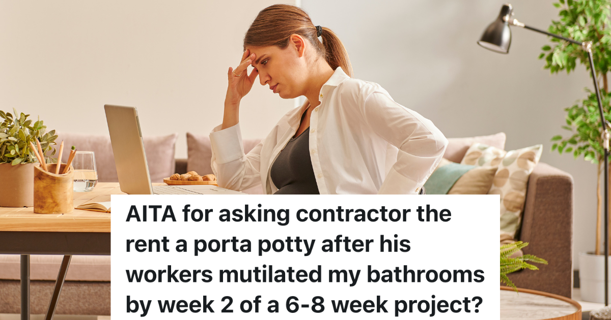 unhappy pregnant woman working from home