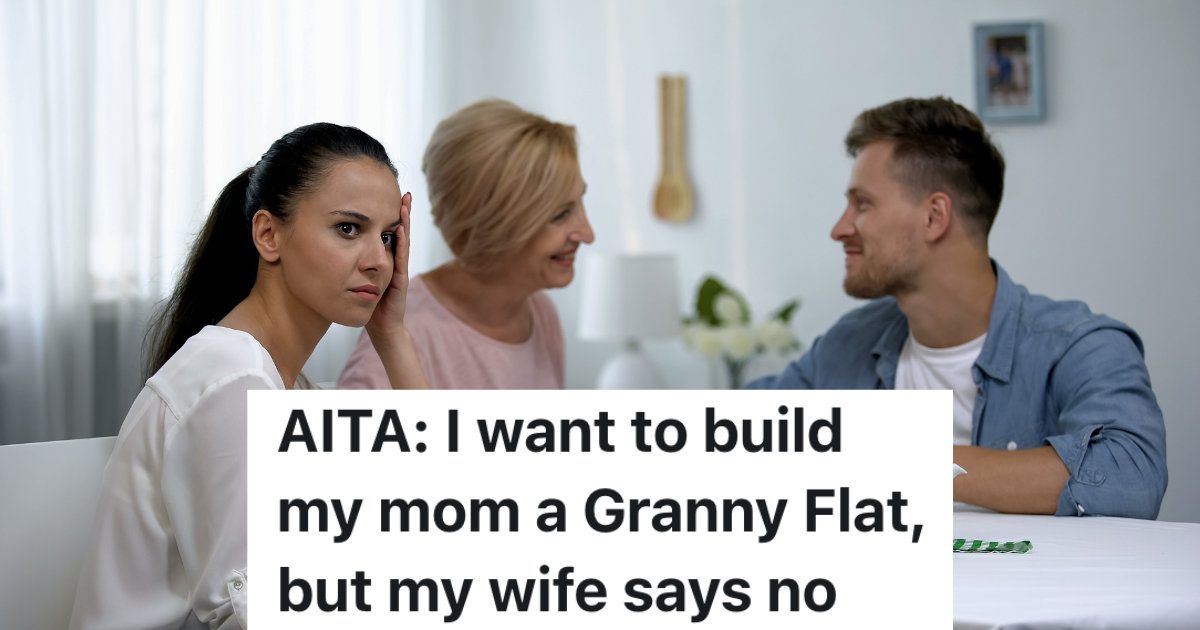 Mother-in-law and son talking and ignoring wife