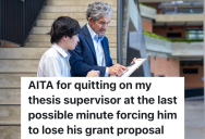 Grad Student Does Research Under A Professor Who Acts Like A Supervisor, But The Professor Is So Frustrating To Work With That He Finds Another Job