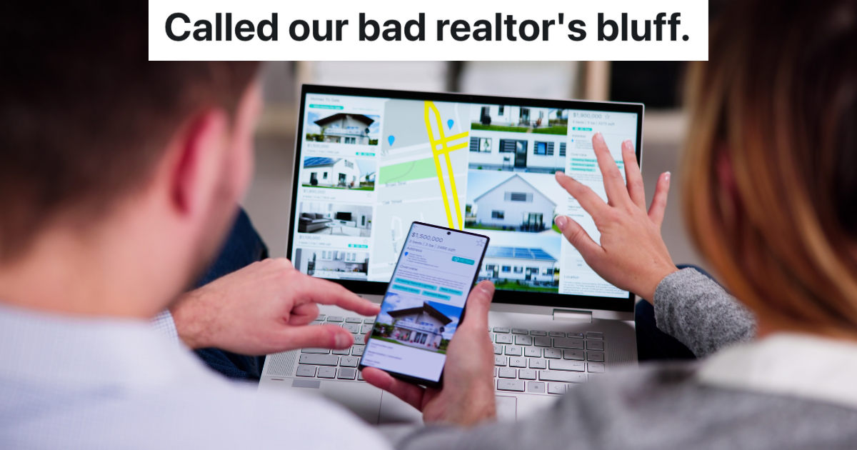 couple looking at real estate online