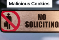 Small Neighborhood Business Puts A Sign In The Window Saying “No Soliciting,” But One Guy Finds A Workaround