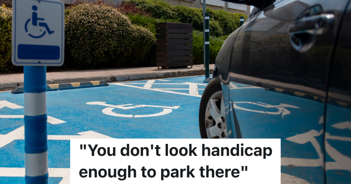 car turning into handicap parking spot