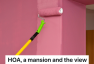 HOA Tells Rich Homeowner He Has To Repaint His Mansion, So He Has His Contractor Paint Everything Pink