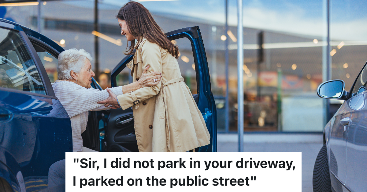 young woman helping an older woman out of a car