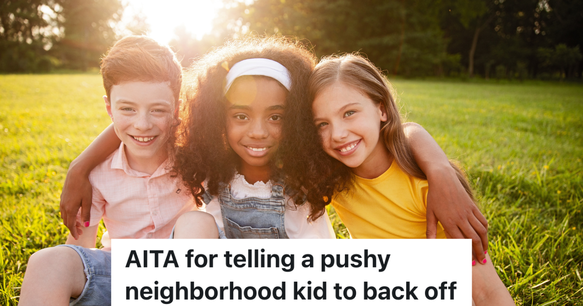 three smiling kids with their arms around each other