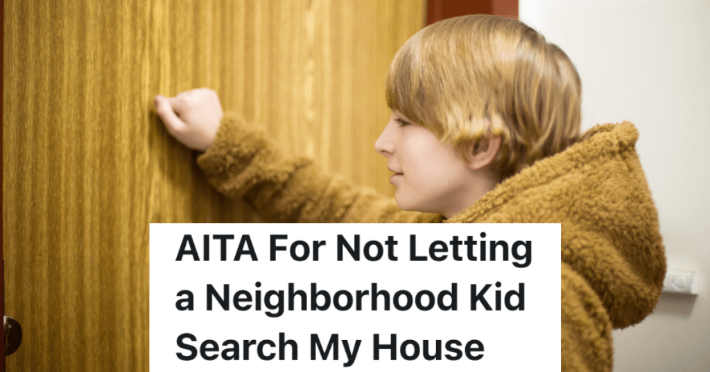 teenage boy knocking on door