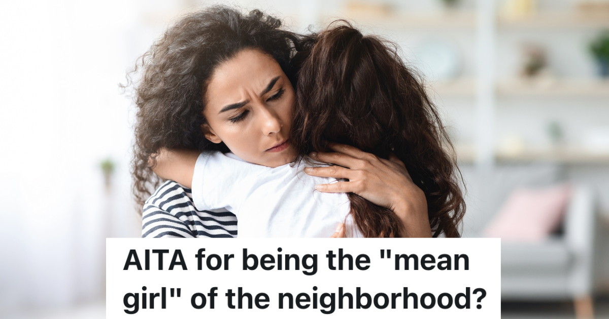 concerned mom hugging daughter