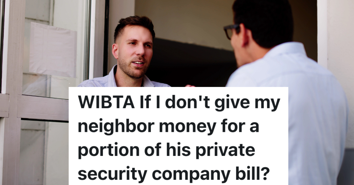 two men arguing in a doorway