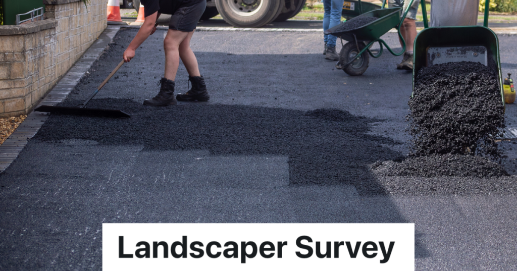 workers repaving residential driveway