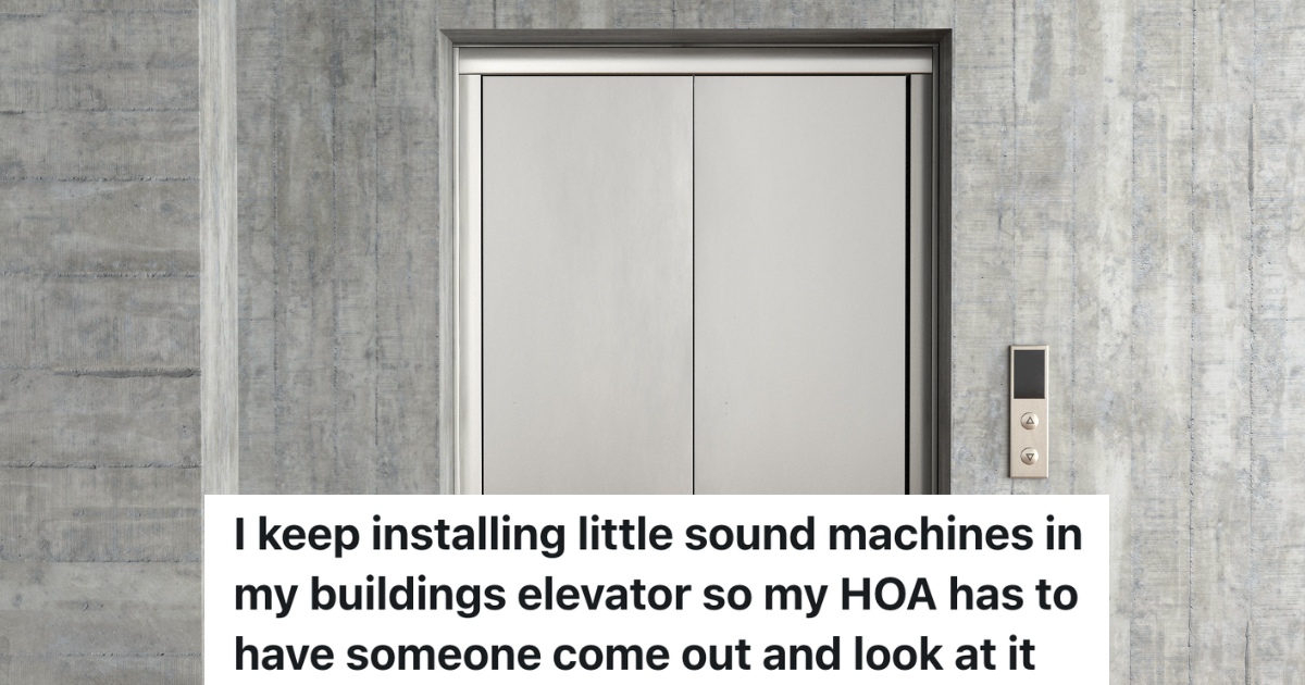 gray wall with a gray elevator