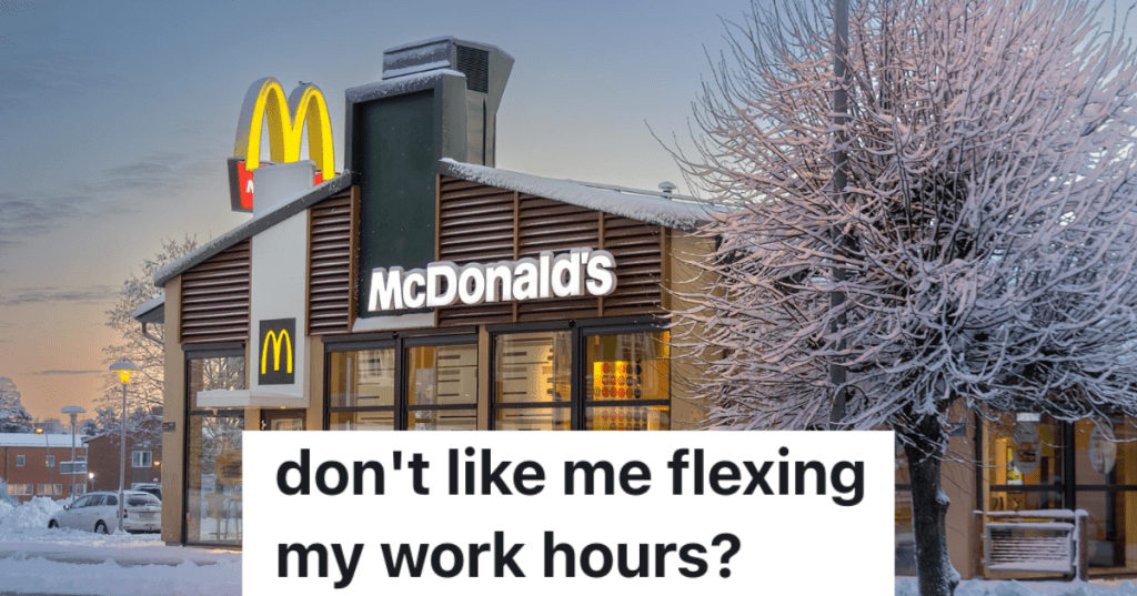 exterior of McDonald's in winter