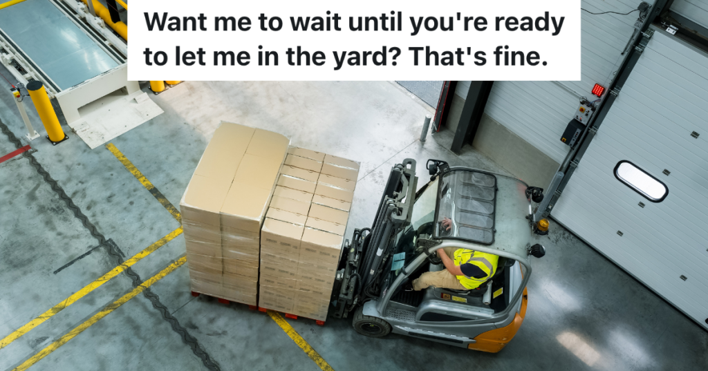 forklift loaded with boxes