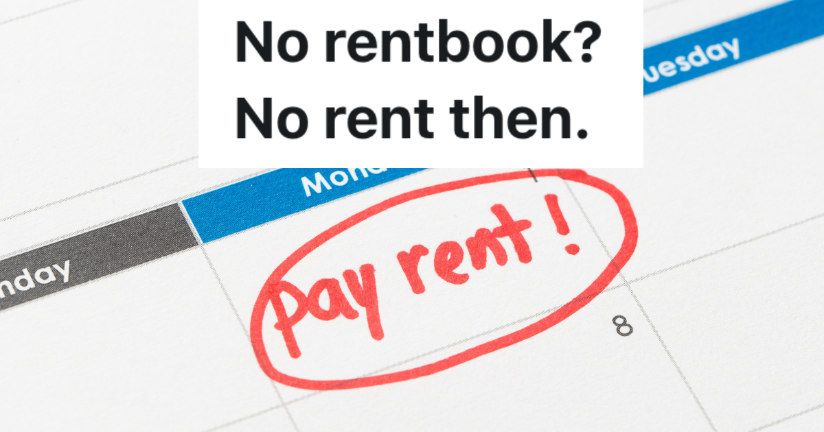 "pay rent" written and circled on calendar in red
