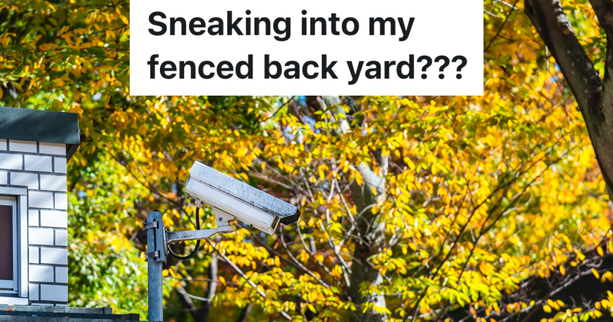 security camera hooked to roof of house