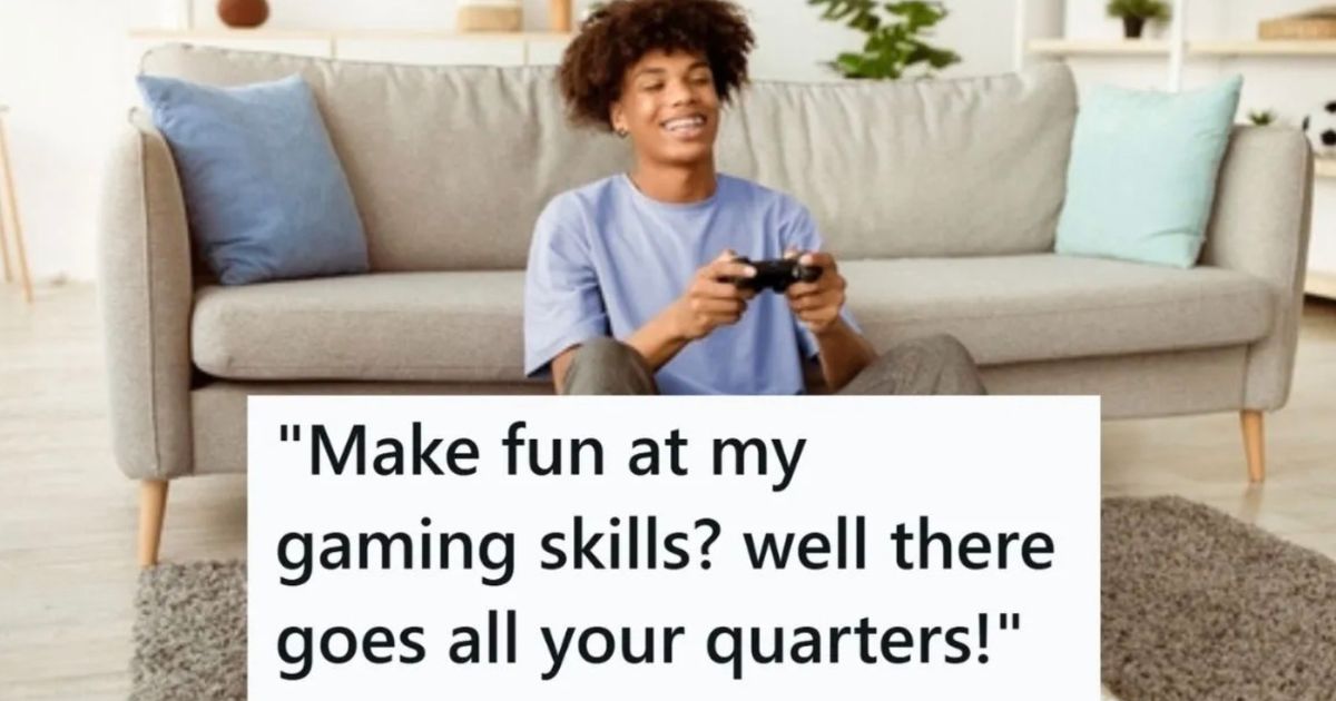 His Little Brother Kept Beating Him At Video Games, So He Made A Bet With Him That He Knew He Would Win teen playing video games