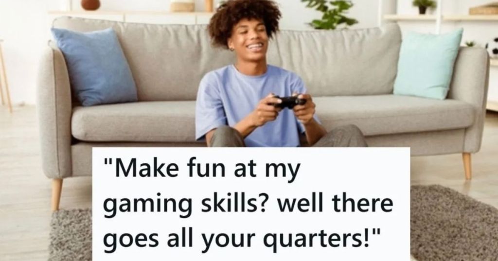teen playing video games