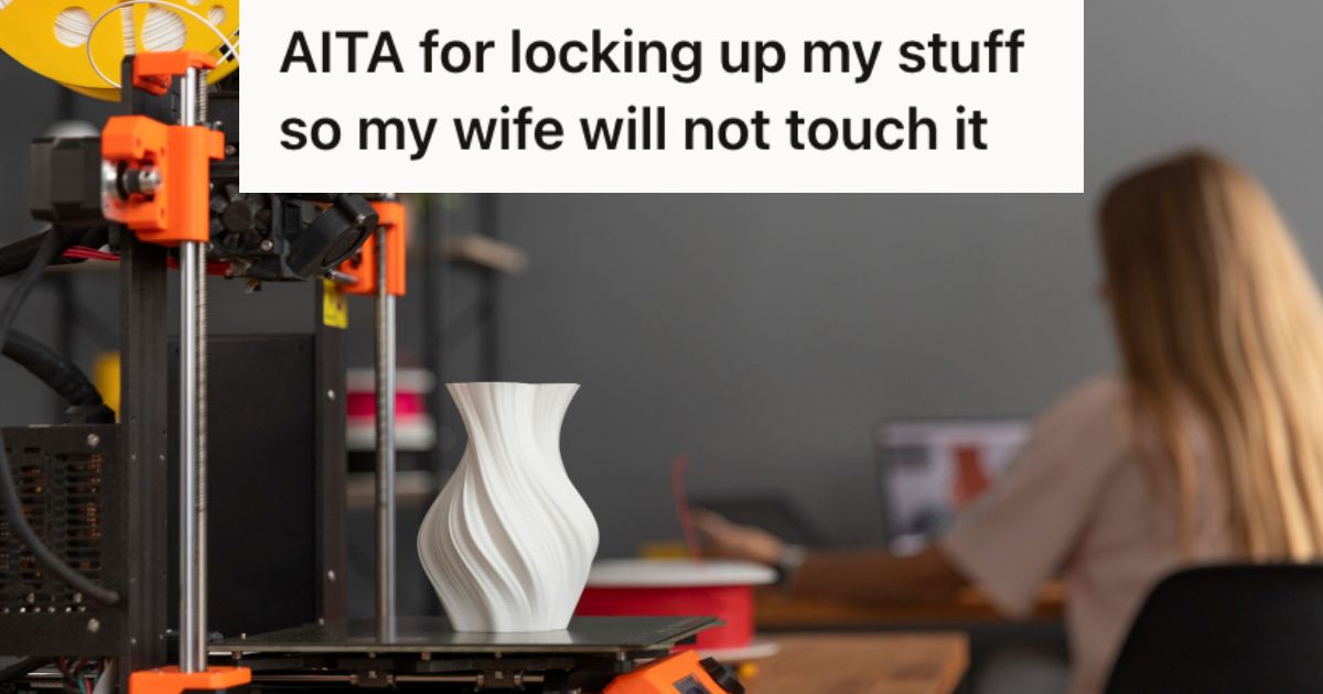 Woman designing and printing using a 3D printer