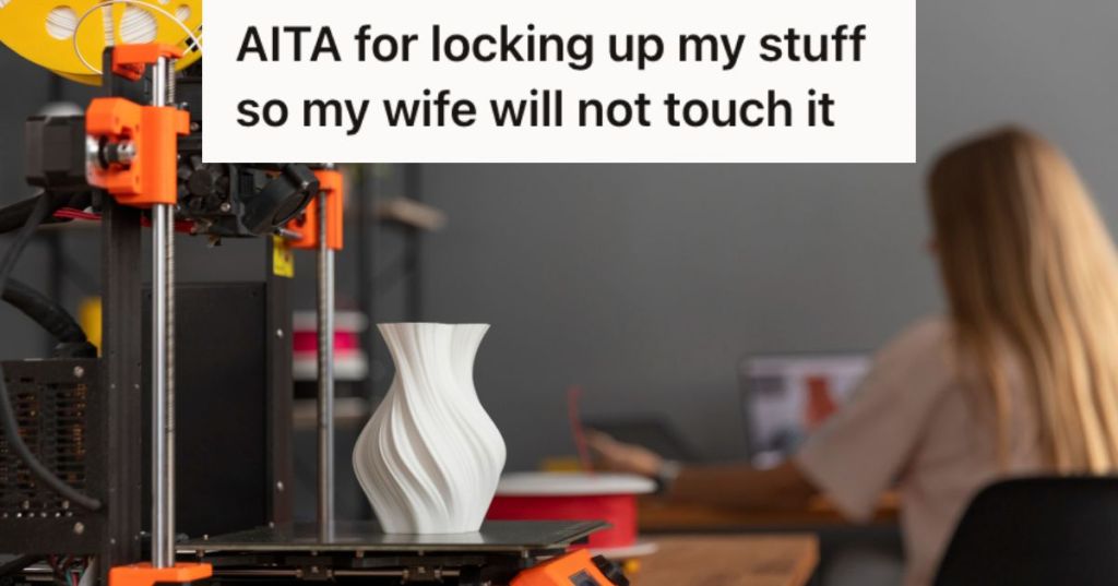 Woman designing and printing using a 3D printer