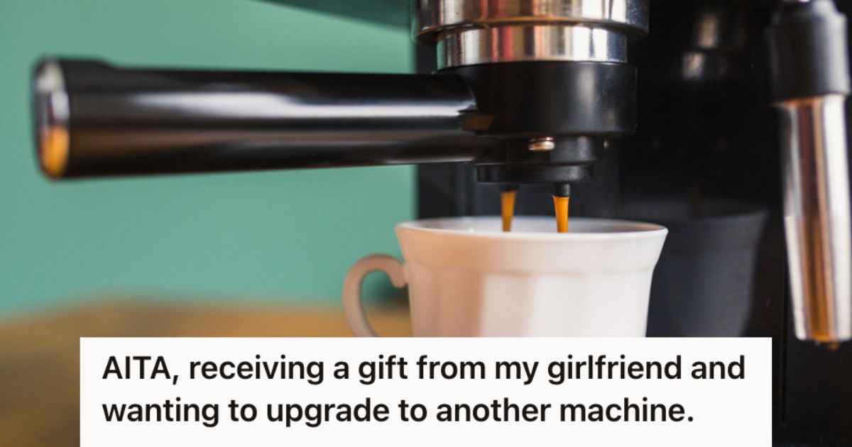 Coffee machine dripping coffee into the cup