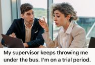 Employee Started A Trial Role To Learn The Job, But His Supervisor Kept Throwing Him Under The Bus And Blaming Him For Mistakes He Didn’t Make