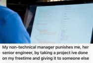 Man Used His Personal Time Developing A Project, But His Manager Restricted Him And Publicly Claimed He Had Too Much Non-Development Work To Complete