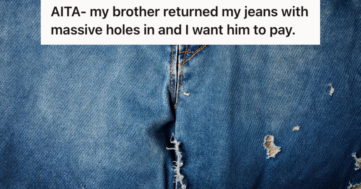 Jeans with holes and damage