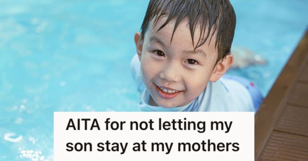 Young boy in the swimming pool