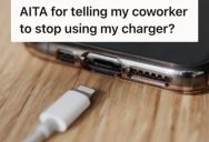 Man Keeps His Phone Charger Plugged In At A Shared Desk, But A Coworker Started Using It Without Permission And Even Moved It To His Desk