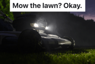Landlord Tells Tenant To Mow The Lawn, So The Tenant Complies Even Though It’s Late At Night