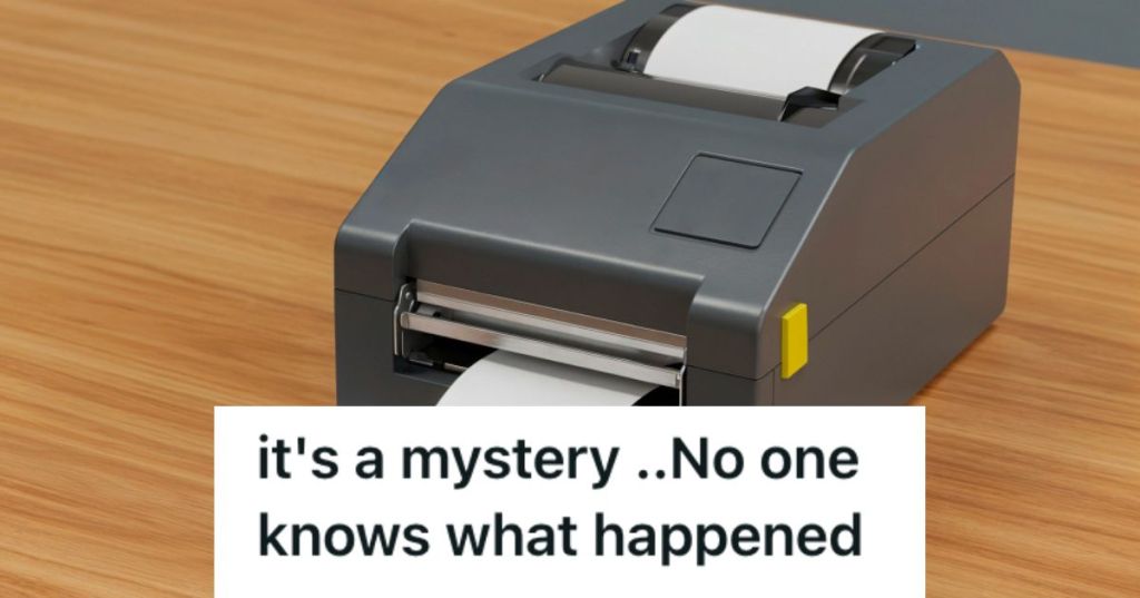 Thermal printer printing on a blank paper