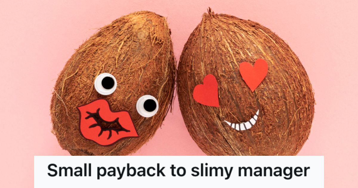 Two coconuts with crafty eyes and lips