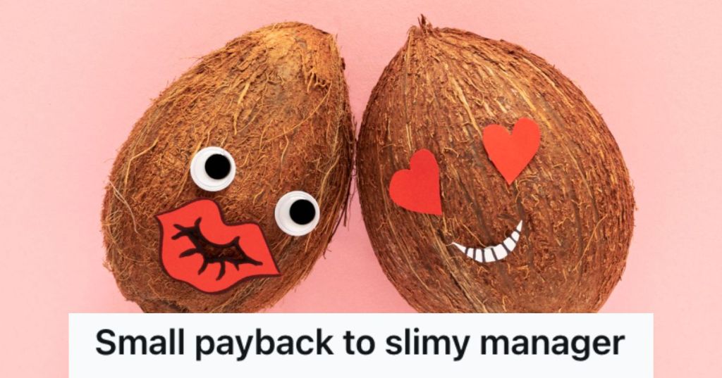 Two coconuts with crafty eyes and lips