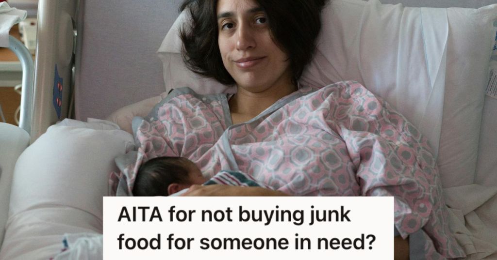 Woman carrying her baby after giving birth