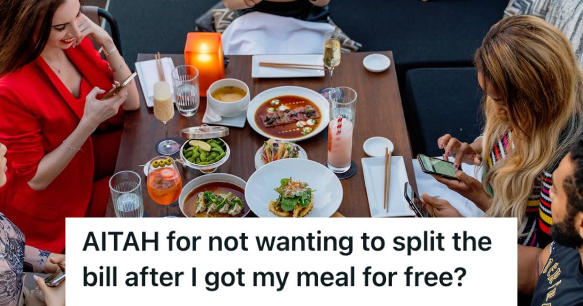 Adult friends having dinners in a restaurant