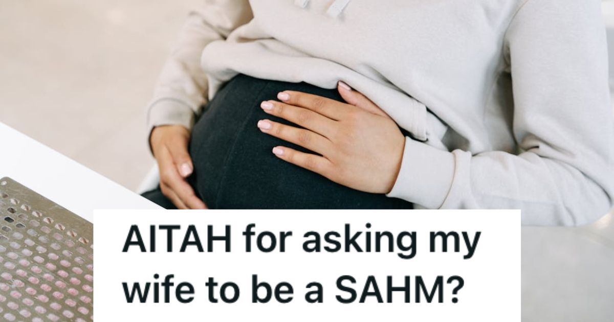 Pregnant woman touching her baby bump