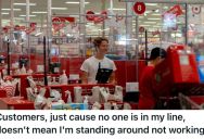 Woman Works As Cashier During Slow Evening Shifts, But Older Customers Insult Her About Standing Around And Not Looking Busy