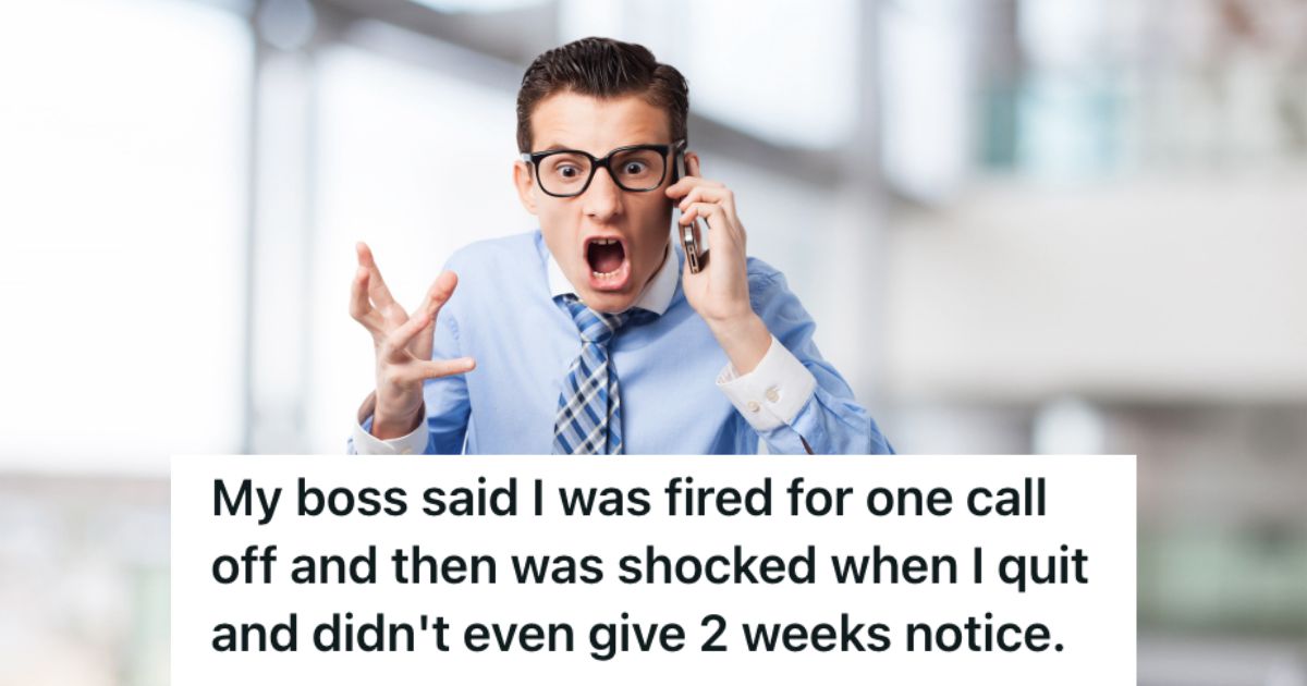 Employee Called Off Work Because Of Medical Problems, But Her Manager Got Mad, Started Screaming, And Threatened To Replace Her Male boss screaming at the phone