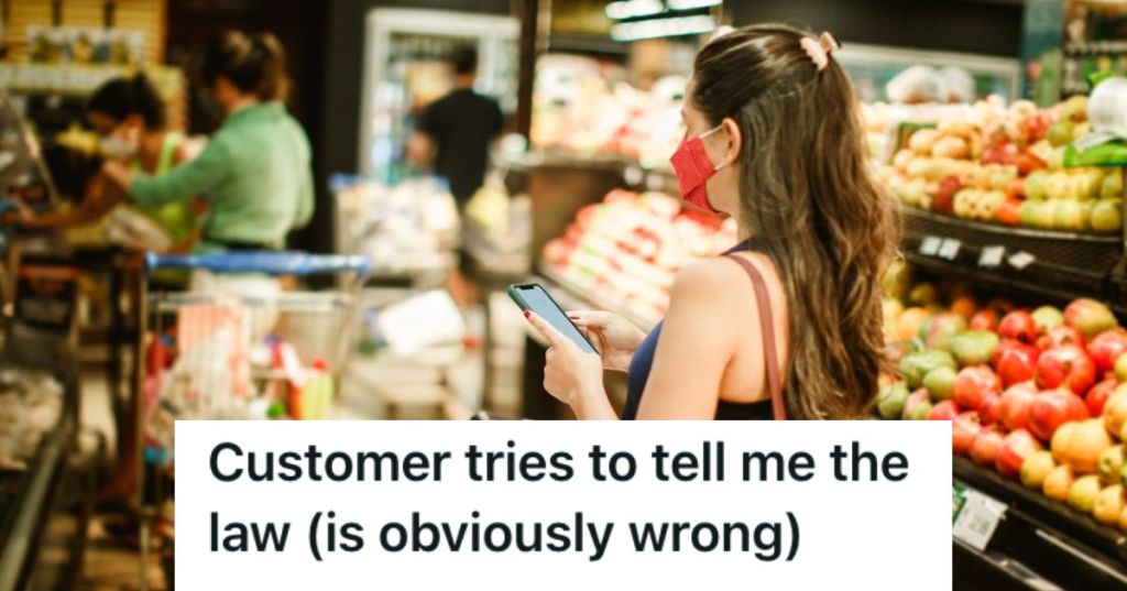 Woman shopping in a grocery store