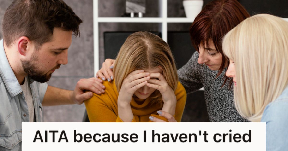 Family grieving and supporting each other