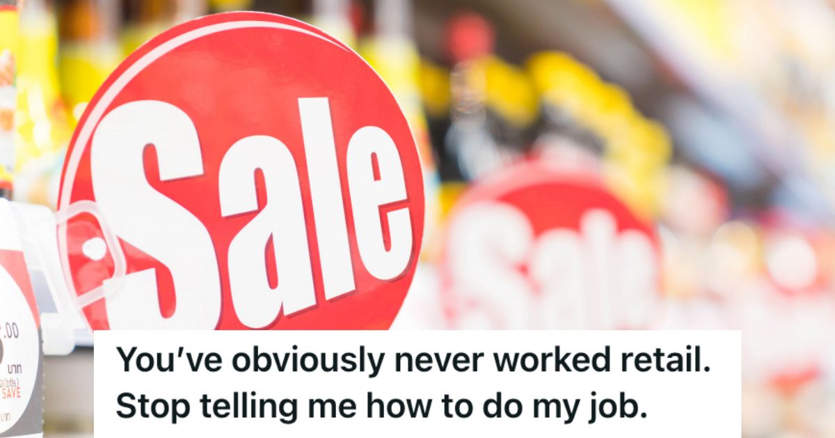 Sale sign on a grocery store shelf