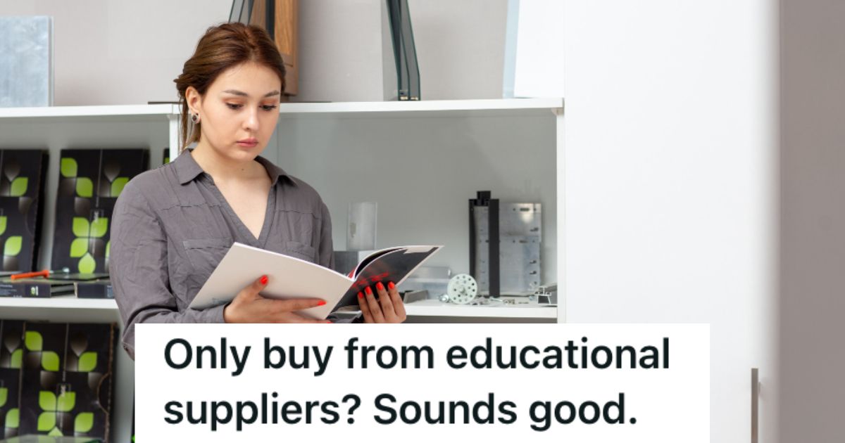 Woman reading a magazine with a serious face