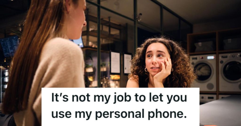 Store employee talking to a customer