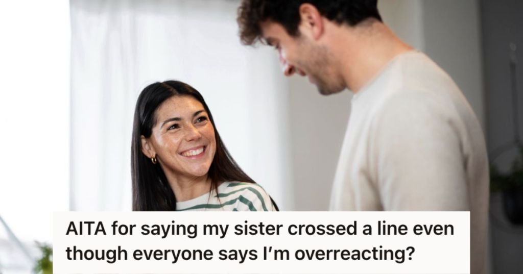 Woman smiling at a man