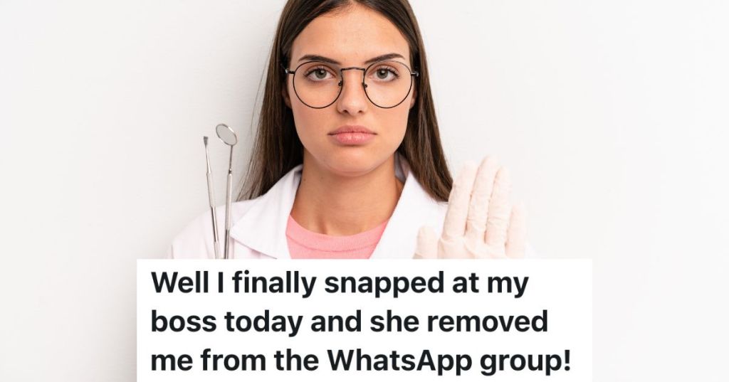female dentist holding dental tools and holding up hand to say stop