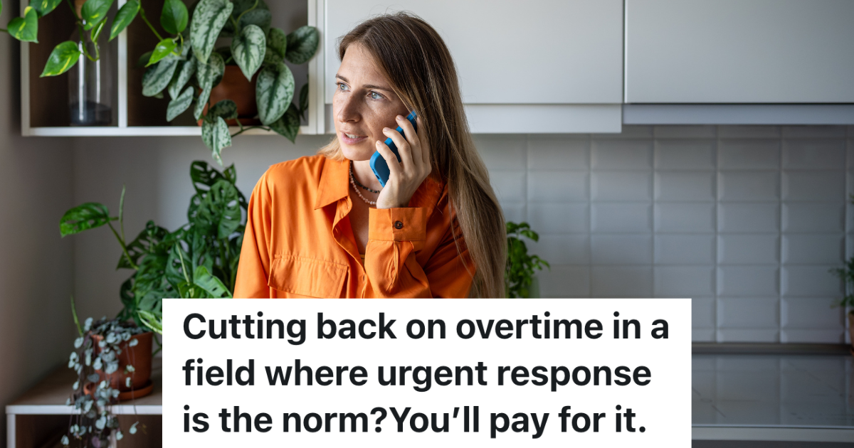 woman wearing orange talking on the phone at home