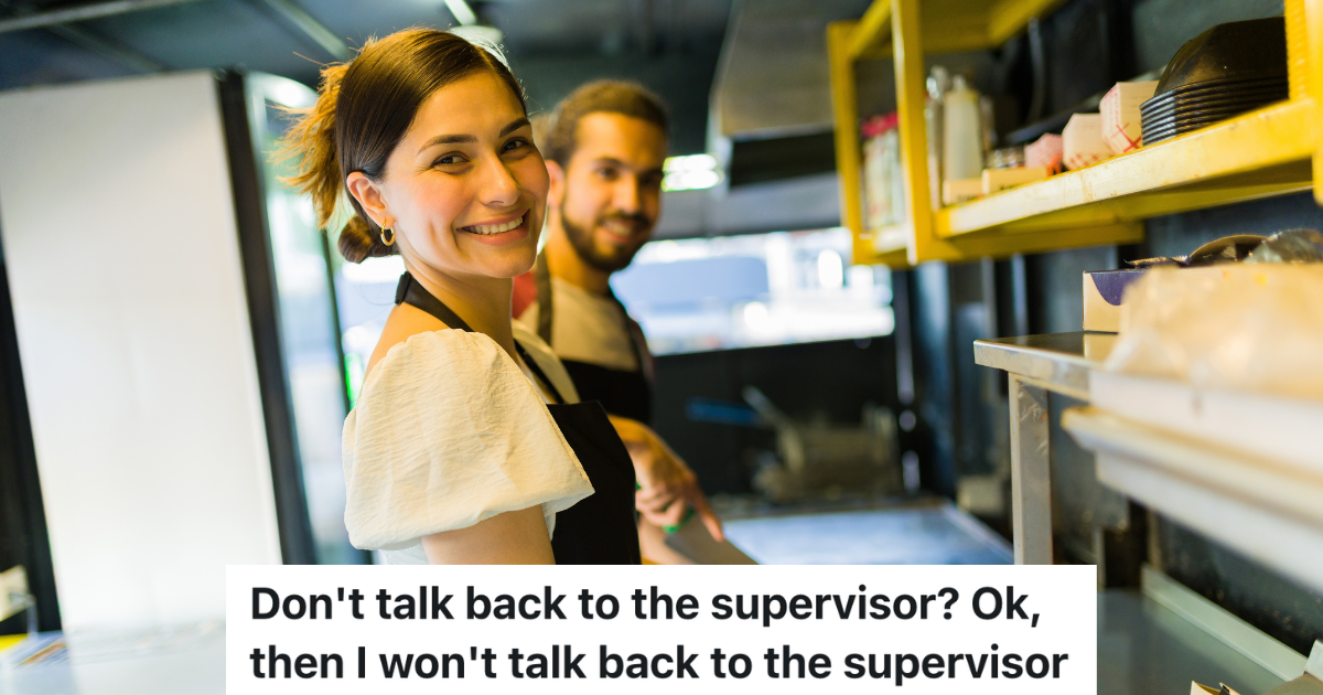 two smiling employees at a fast food restaurant